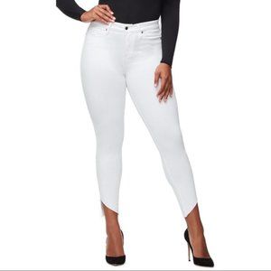 Good American Good Legs Crop Hem White Jeans